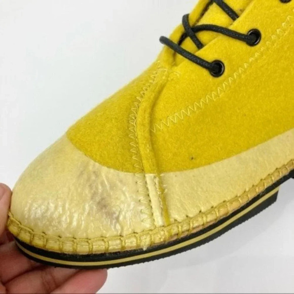 Joy & Mario Yellow Ankle Boots Sz 38 - Picture 10 of 10